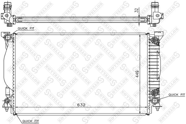 STELLOX 10-25517-SX Radiator, engine cooling