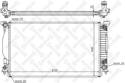 Radiator, engine cooling STELLOX 10-25517-SX