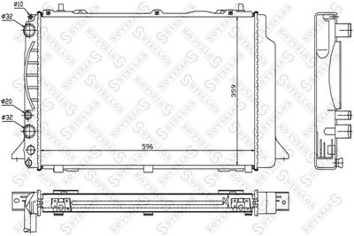 Radiator, engine cooling STELLOX 10-25536-SX