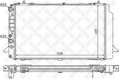 Radiator, engine cooling STELLOX 10-25537-SX