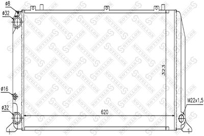 Radiator, engine cooling STELLOX 10-25542-SX