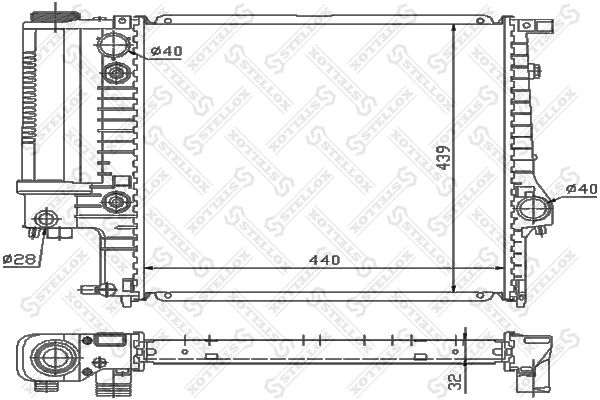 STELLOX 10-25551-SX Radiator, engine cooling