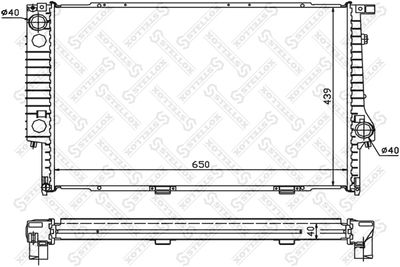 Radiator, engine cooling STELLOX 10-25569-SX