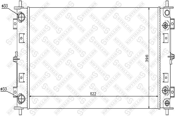 STELLOX 10-25610-SX Radiator, engine cooling