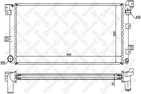 STELLOX 10-25611-SX Radiator, engine cooling