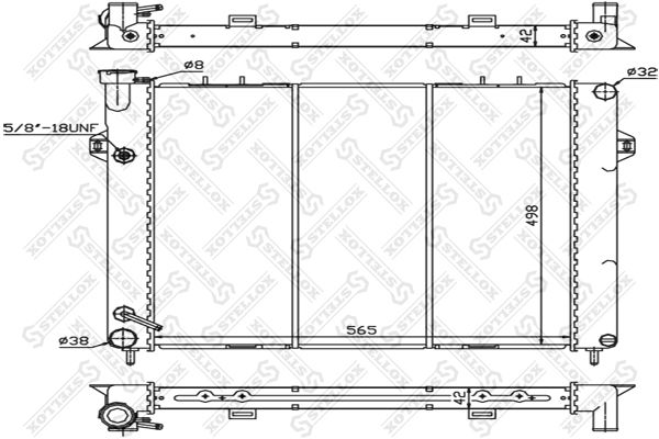 STELLOX 10-25613-SX Radiator, engine cooling