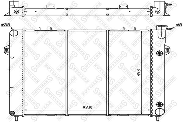 STELLOX 10-25614-SX Radiator, engine cooling