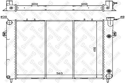 Radiator, engine cooling STELLOX 10-25614-SX