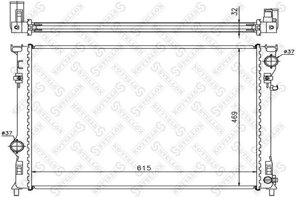 STELLOX 10-25627-SX Radiator, engine cooling