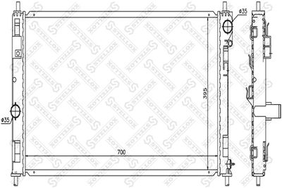 Radiator, engine cooling STELLOX 10-25631-SX