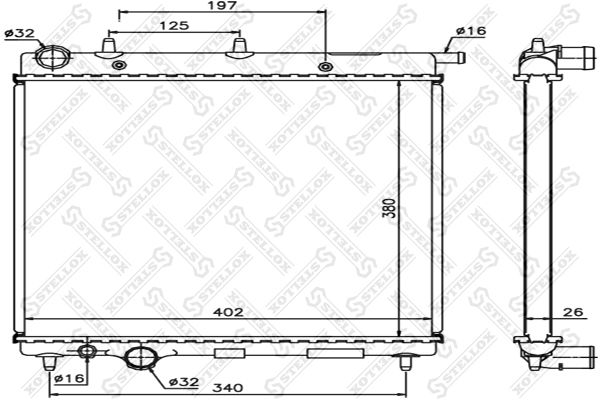 STELLOX 10-25646-SX Radiator, engine cooling