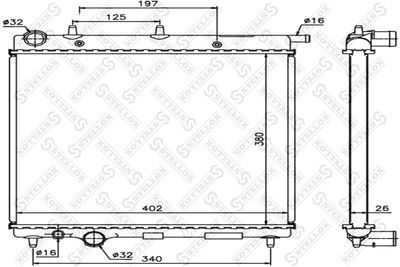 Radiator, engine cooling STELLOX 10-25646-SX