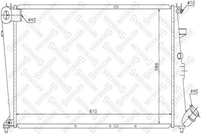 Radiator, engine cooling STELLOX 10-25651-SX