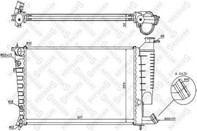 Radiator, engine cooling STELLOX 10-25656-SX