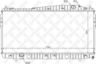 Radiator, engine cooling STELLOX 10-25681-SX