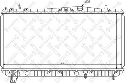 Radiator, engine cooling STELLOX 10-25688-SX