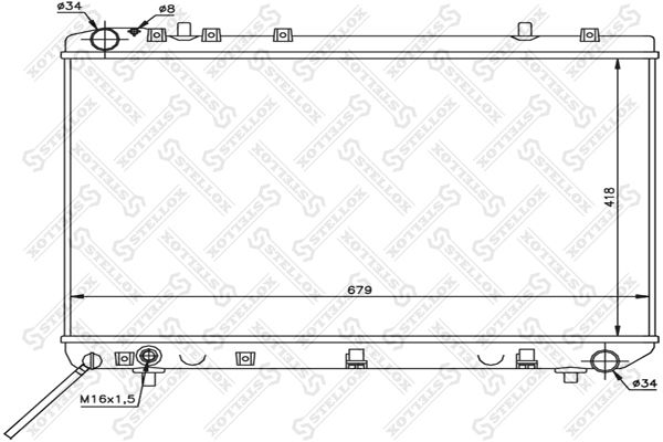 STELLOX 10-25689-SX Radiator, engine cooling
