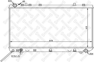 Radiator, engine cooling STELLOX 10-25689-SX