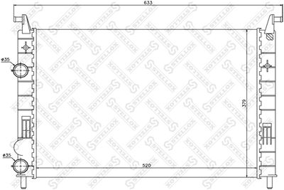 Radiator, engine cooling STELLOX 10-25699-SX