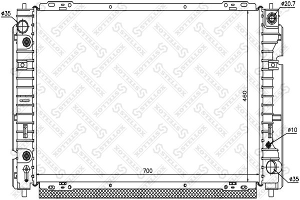STELLOX 10-25775-SX Radiator, engine cooling