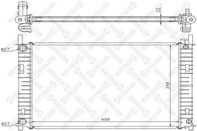 Radiator, engine cooling STELLOX 10-25781-SX