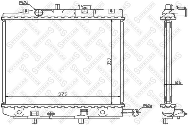 STELLOX 10-25847-SX Radiator, engine cooling