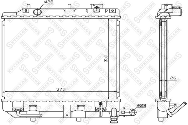 STELLOX 10-25850-SX Radiator, engine cooling
