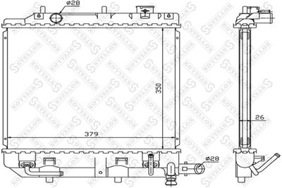 Radiator, engine cooling STELLOX 10-25850-SX