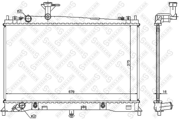 STELLOX 10-25851-SX Radiator, engine cooling