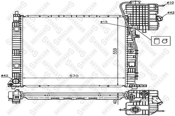STELLOX 10-25872-SX Radiator, engine cooling
