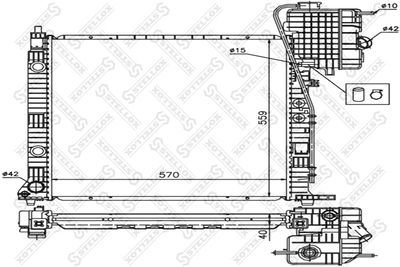 Radiator, engine cooling STELLOX 10-25872-SX
