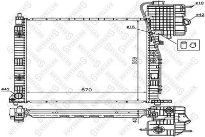 Radiator, engine cooling STELLOX 10-25873-SX