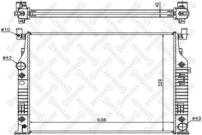Radiator, engine cooling STELLOX 10-25877-SX