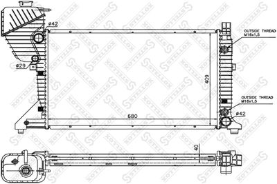 Radiator, engine cooling STELLOX 10-25880-SX
