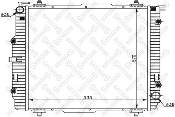STELLOX 10-25881-SX Radiator, engine cooling