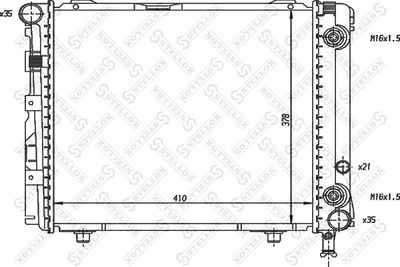 Radiator, engine cooling STELLOX 10-25893-SX