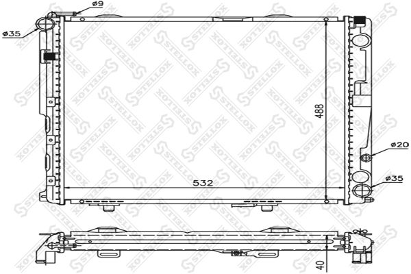 STELLOX 10-25904-SX Radiator, engine cooling