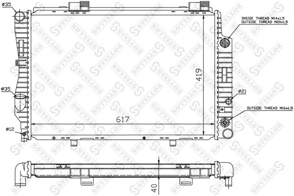 STELLOX 10-25915-SX Radiator, engine cooling