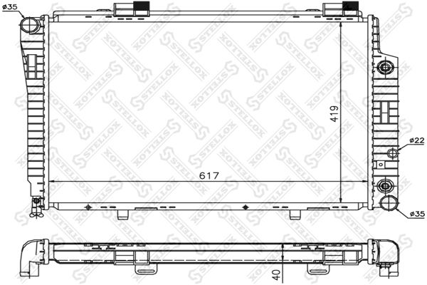 STELLOX 10-25916-SX Radiator, engine cooling