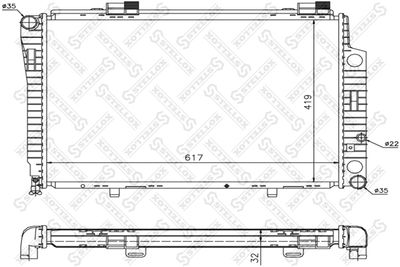 Radiator, engine cooling STELLOX 10-25917-SX