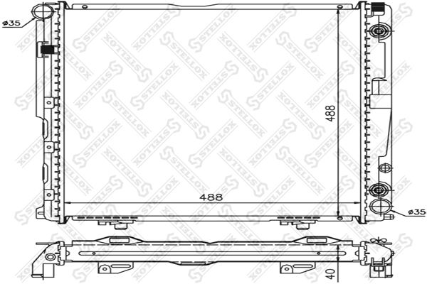 STELLOX 10-25924-SX Radiator, engine cooling