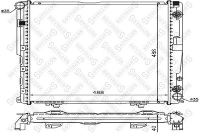Radiator, engine cooling STELLOX 10-25924-SX