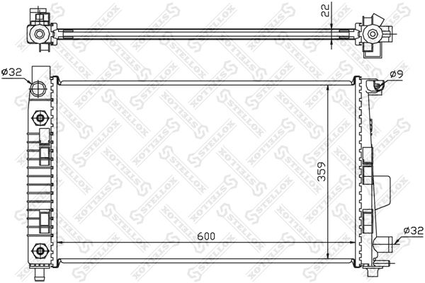 STELLOX 10-25932-SX Radiator, engine cooling