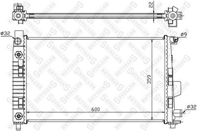 Radiator, engine cooling STELLOX 10-25932-SX