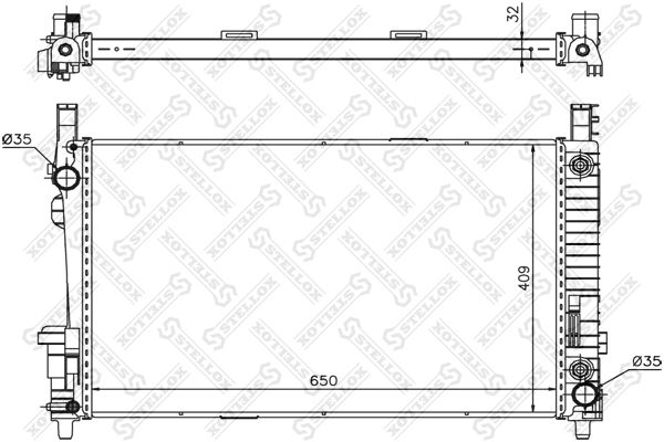 STELLOX 10-25936-SX Radiator, engine cooling
