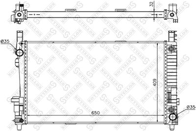 Radiator, engine cooling STELLOX 10-25936-SX