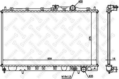 Radiator, engine cooling STELLOX 10-25950-SX
