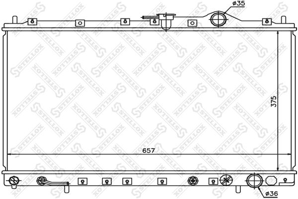 STELLOX 10-25965-SX Radiator, engine cooling
