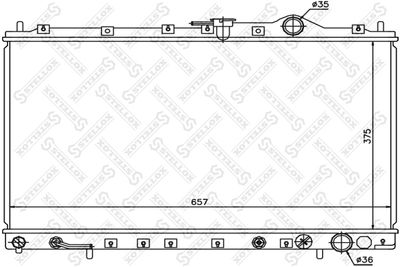 Radiator, engine cooling STELLOX 10-25965-SX