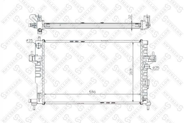 STELLOX 10-25967-SX Radiator, engine cooling